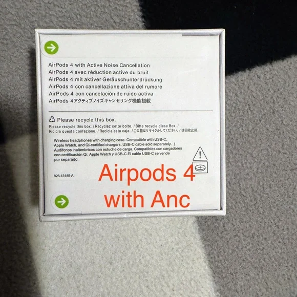 NWT Apple AirPods 4 with ANC - White - Picture 2 of 3